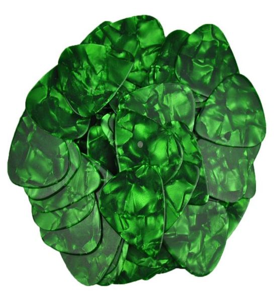 

lots of 100 pcs medium 071mm guitar picks plectrums celluloid pearl green for acoustic guitar2415731