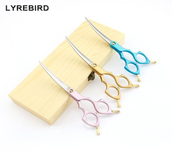 

lyrebird class pet cosmetic scissors 6 inch curved scissors pink golden or blue handle japan 440c new3948325