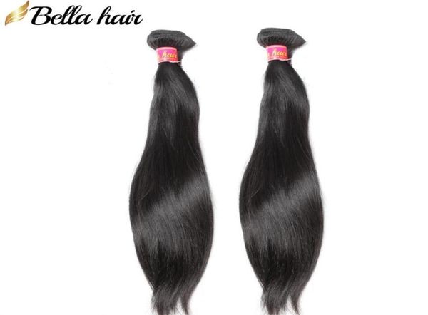 

malaysian peruvian indian hair bundles wefts human virgin hair extensions silky straight weave9726599, Black