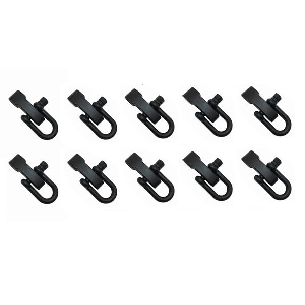 

climbing ropes 10 pcs metal adjustable u shape anchor shackle emergency umbrella rope buckle survival paracord bracelet 094c 230701