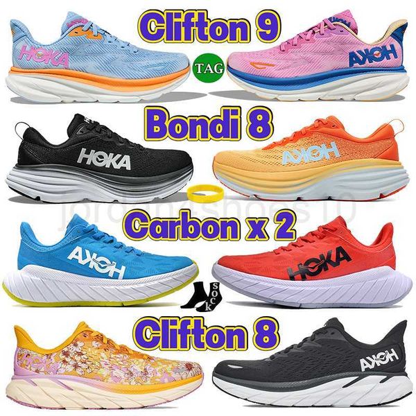 

hoka clifton 9 8 one casual shoes hokas carbon x 2 bondi 8 women men mesh designer sneakers triple white black on cloud low runner sports tr