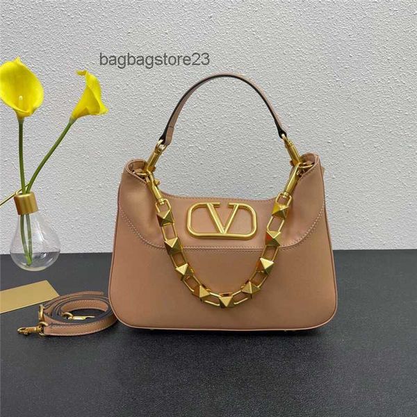

valentiino bags metal lady purse letter bag chain designer celebrity genuine crossbody leather women's rivet buckle handheld shoulder u