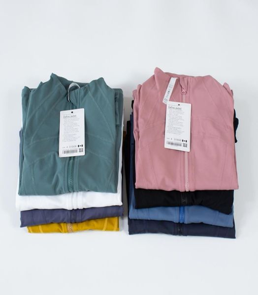 

lu women yoga jacket clothes slim yoga-running fitness zipper stand collar slim fit long sleeve sports training quick dry 2022 3621195