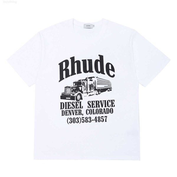

men's t-shirts 23ss rhude t shirt summer mens shirt fashion causal men designer short sleeves us size s-xxl comfort, White;black