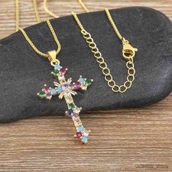 

pendant new arrival fashion simple personalized cross pendant copper gold 5 colors jewelry r230703, Silver
