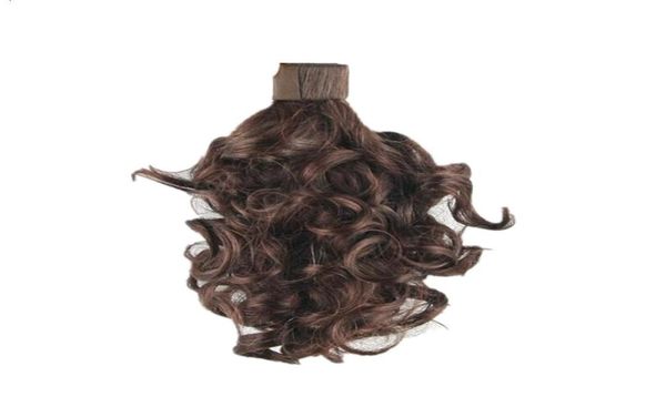 

065 synthetic ponytail long straight hair 16quot22quot clip ponytail hair extension blonde brown ombre hair tail with drawstr1781606, Black