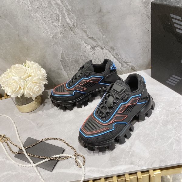 

mens womens loafers causal shoes fashion genuine leather suede mmtal lock slip-on multicolor massage sole platform sneaker 0702, Black