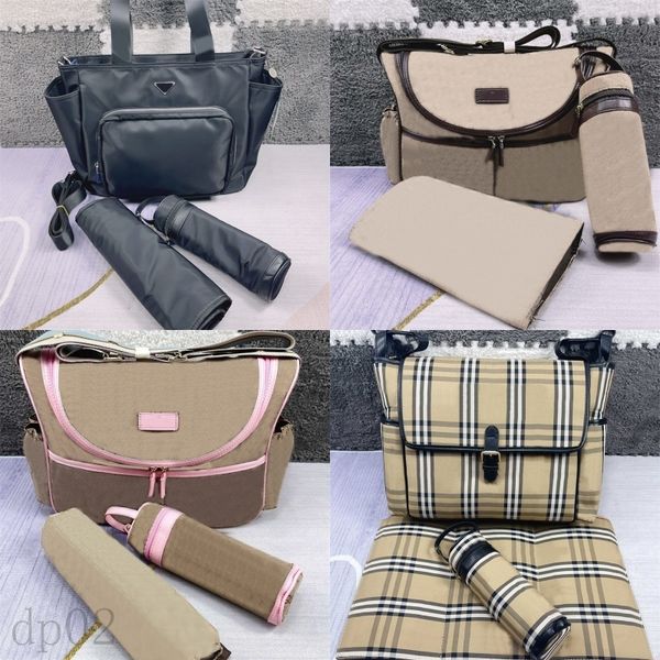 

luxury nappy stackers fashion mummy bag 3 piece premium waterproof messenger full printing leather canvas functional dad dry designer diaper