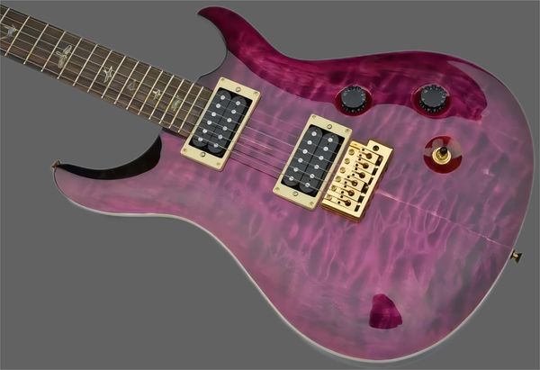

selling reed smith qulit maple purple prs electric guitar white mop & abonle birds fingerboard inlay tremolo bridge gold hardware