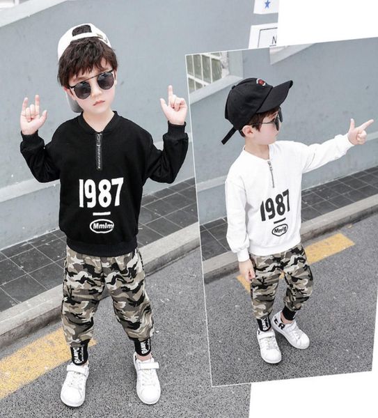 

2020 new summer boys hip hop clothes sets dancing children clothing kids short two piece set harem capri pants set size 314t3173038, White