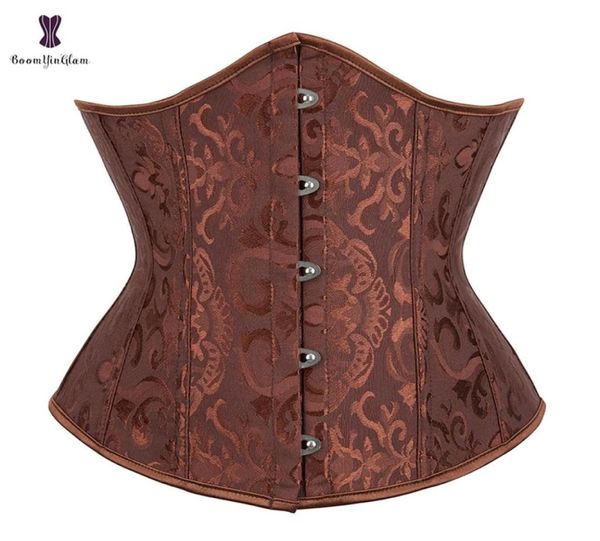 

waist tummy shaper burlesque underbust corset white black red blue pink apricot green brown yellow floral bustier bauques plus siz4938829