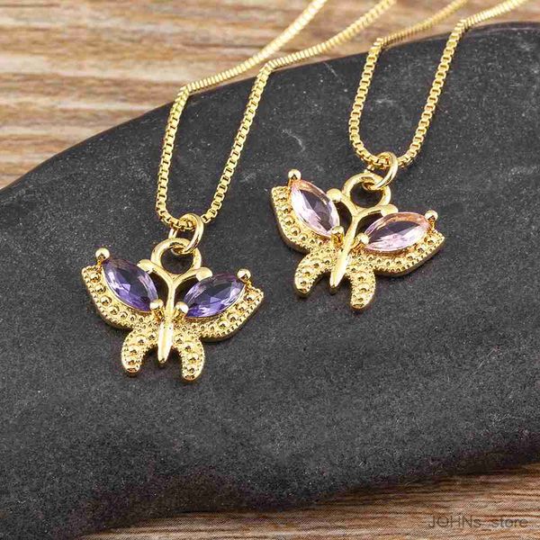 

pendant colors fashion style new butterfly pendant necklace gift for girl cute lovely neck jewelry r230703, Silver