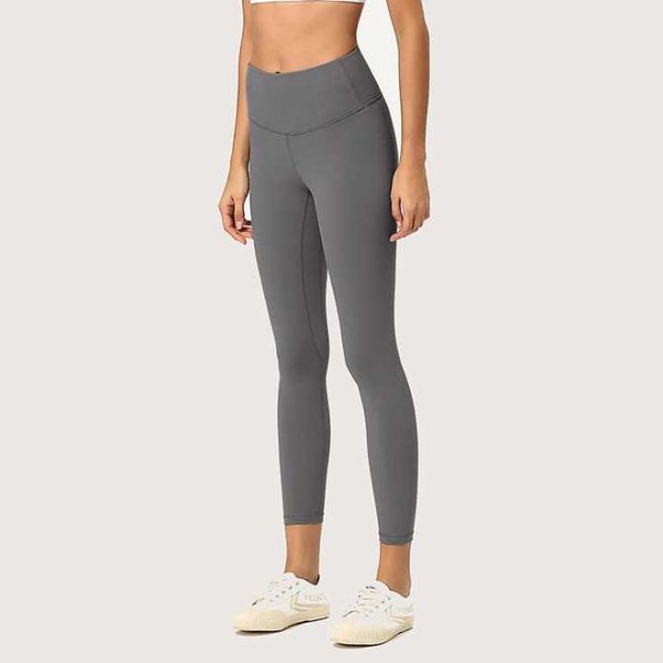 

yoga outfits women's sports and fitness nude high waist yoga pants with hip lifting classic thread elastic tight sweatpants, White;red