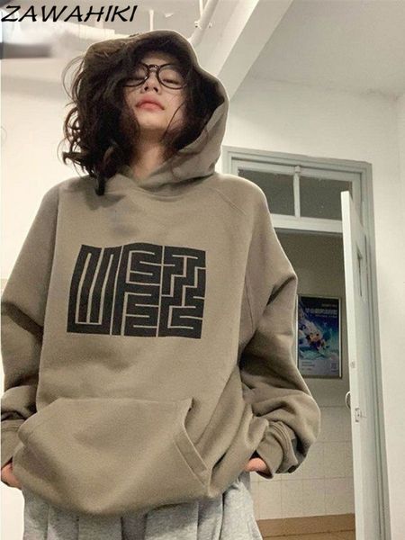 

women s hoodies sweatshirts goth cartoon print women harajuku y2k graphic printing streetwear hip hop pullover loose sweatshirt clothes 2307, Black