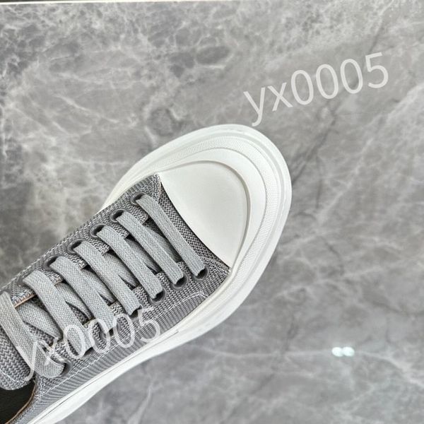 

new luxurys designer flat sneaker trainer casual shoes denim canvas leather white letter fashion platform mens womens low sneakers 35-46 xsd, Black