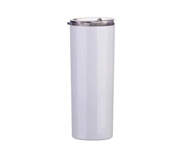

sublimation straight tumblers blank white cup with lid straw paintcoat stainless steel drinking cup vacuum insulated mug lsk16213040315