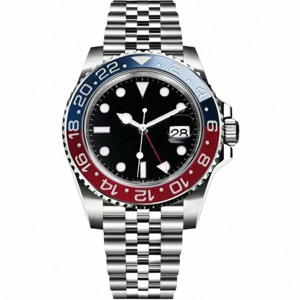 

mens/womens watches automatic mechanical 40mm watch 904l stainless steel blue black ceramic sapphire glass super luminous wristwatches montr, Slivery;brown