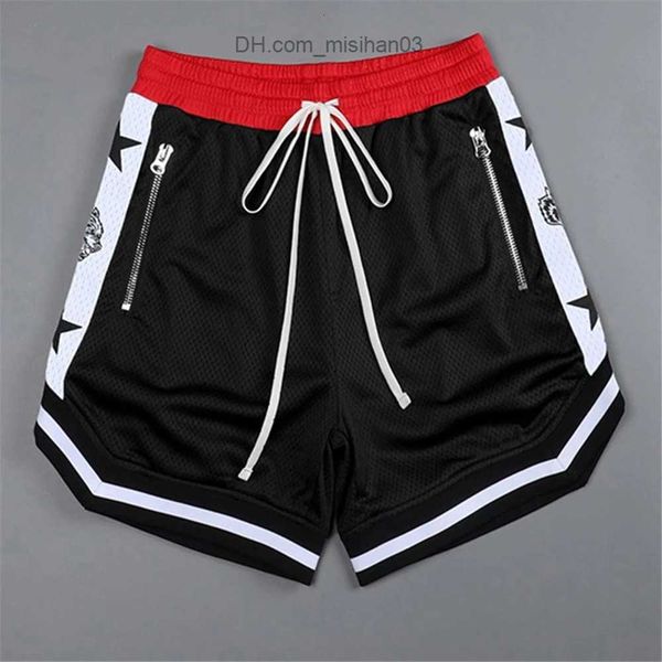 

men's shorts men's shorts men's casual shorts summer running fitness fast-drying trend short pants loose basketball training, White;black