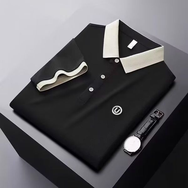 

men's polos summer tshirt business leisure breathable embroidery pure cotton polo shirt fashion short sleeves 230703, White;black
