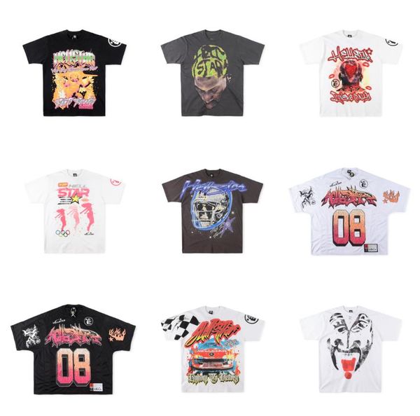

men's t-shirts mens t shirts women luxurys designers shirt fashion 19 style hellstar path to paradise p2p tee print men casual short sl, White;black