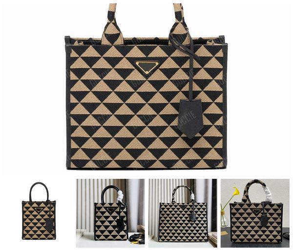

symbole designer bags tote bag totes handbags triangle jacquard fabric tote bags luxury shopping bag women classic fashion cavans shoulder b