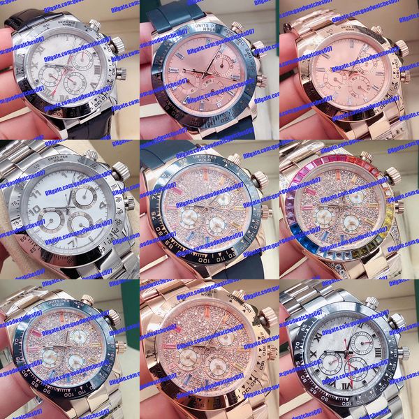 

15 model men's watch m116509 116508 116503 40mm gold steel yellow white diamond dial two-color 2813 automatic mechanical watch for wome, Slivery;brown