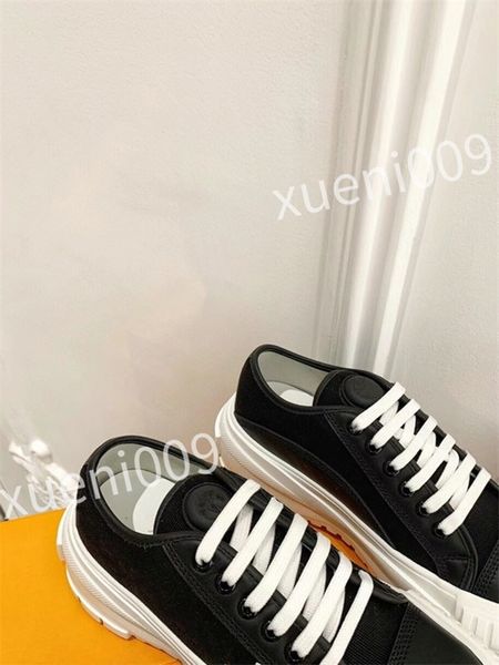 

luxurys designer casual shoes women sneakers rubber trainers genuine leather sneaker multicolor lace-up skate shoe size 35-41 dc220518, Black