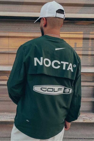 

2023 mens hoodies us version nocta golf co branded draw breathable quick drying leisure sports t-shirt long sleeve round neck summer advance, Black