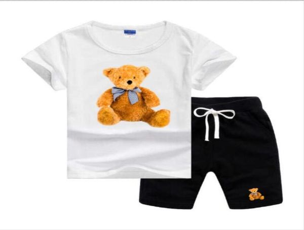 

new luxury designer baby boy039s girl039s tshirt pants twopiec 27 years olde suit kids brand children039s 2pcs cot6533002, White