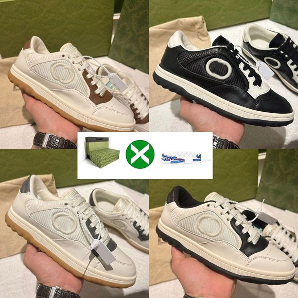 

2023 mens designer shoes luxury sneaker g shoe mens women low casual mac80 plate-forme leather tennis white r platform sneakers comfort l 35, Black