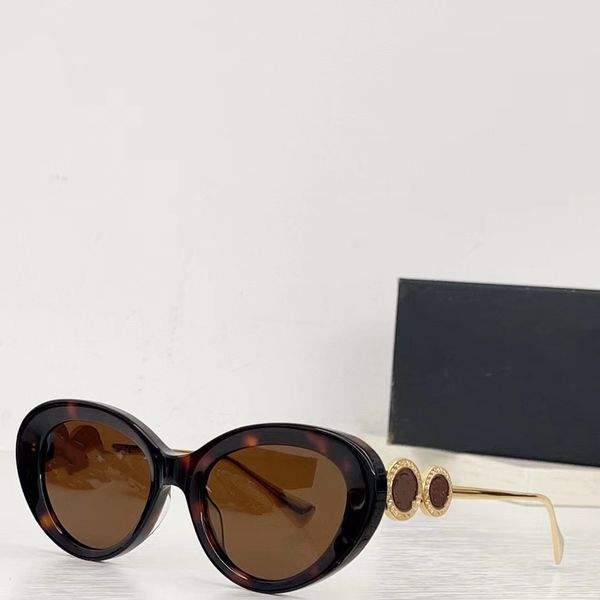 

23ss season oversized oval sunglasses for women in acetate mens and womens fashion trend style glasses 100% uv protection 40091 with high-en, White;black