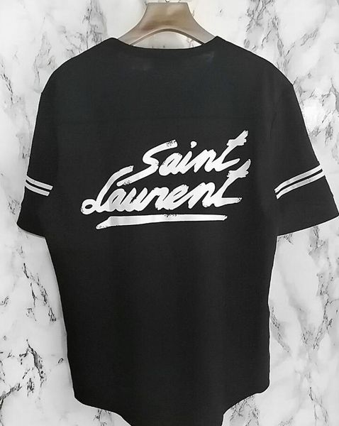 

23ss designer t shirt men saint black t-shirt mens tshirts short sleeve tshirt women joy1, White;black