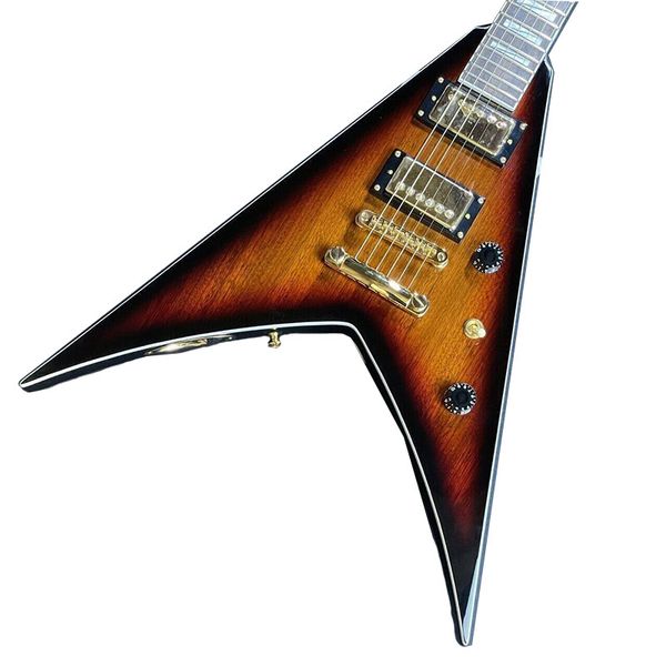 

special fork electric guitar 6 strings sunset color customization new