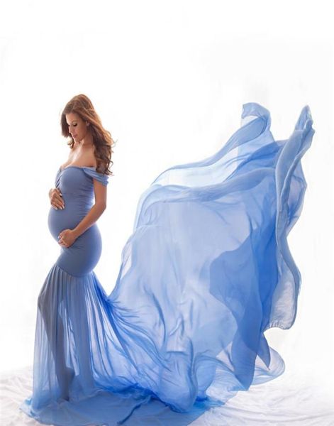 

maternity dress for po maternty pography props pregnant dresses 2022 women elegant long mermaid dress s2363287731, White