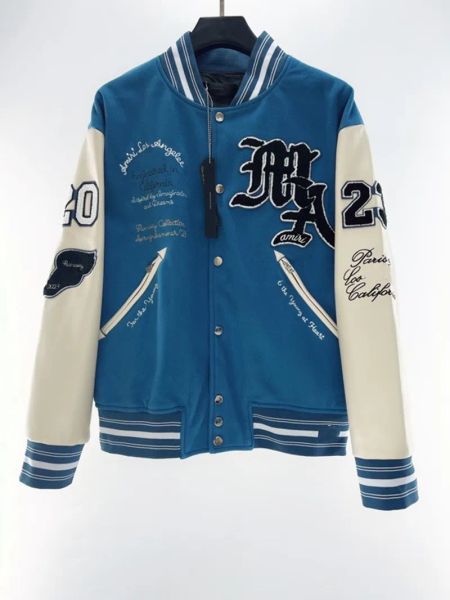 

cotton designer jackets bomber mens windbreaker varsity mens baseball hip hop harajuku letter patchwork leather tianma embroidery streetwear, Black;brown