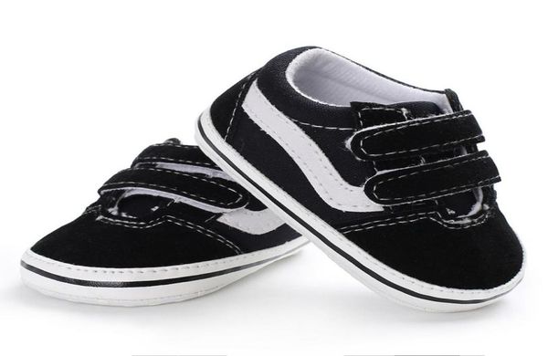 

lovely newborn baby girl boy soft sole shoe anti slip canvas sneaker trainers prewalker black white 018m1604650
