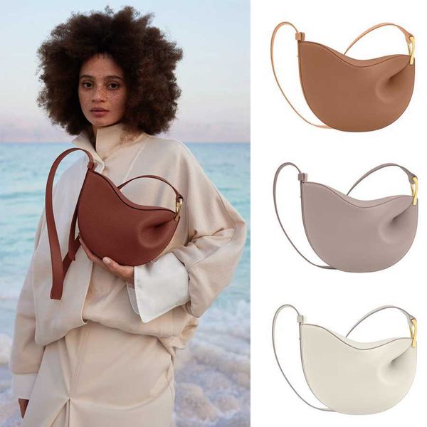 

2023 designer bag tonca women's one shoulder bag designer handbag leather black brown white fashion bag polene crossbody bag