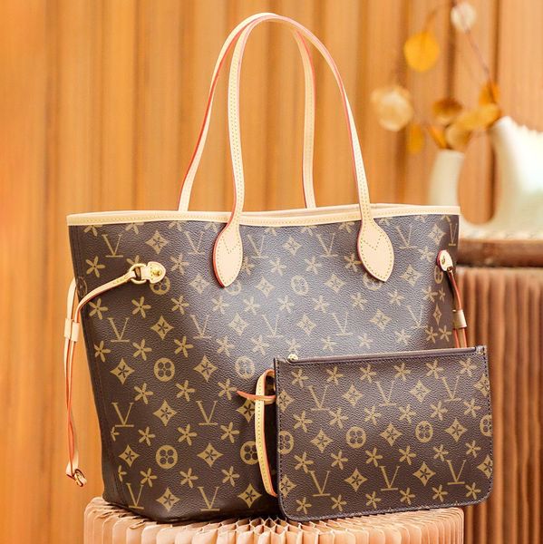 

womens 2 piece large mother luggage shopper bag mens designer luxury tote handbags cross bodys travel bag m41178 leather shoulder flower clu