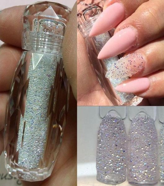 

10style 0612mm crystal nail art micro zircon nail caviar zircon micro beads art rhinestone glitter diy crystal gems1672309, Silver;gold
