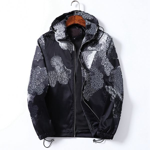 

men's hooded jacket coats bomber designer jacket autumn winter woman fashion thin outerwear streetwear jacket casual full zipper windbr, Black;brown