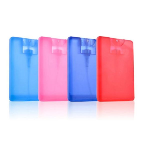 

20ml plastic spray bottle credit card shape pocket size flat spray bottle for perfume empty mist sprayer bottles hand sprays kka788783482