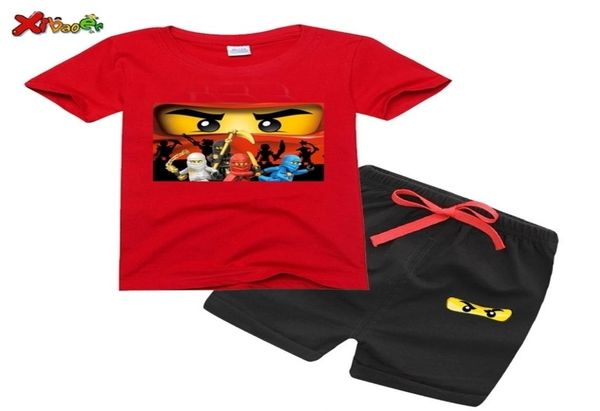 

boys tshirts set 2020 summer kids ninjago t shirts cotton tees boys girls tshirt set boys clothes summer kids t shirt set y202232113, White