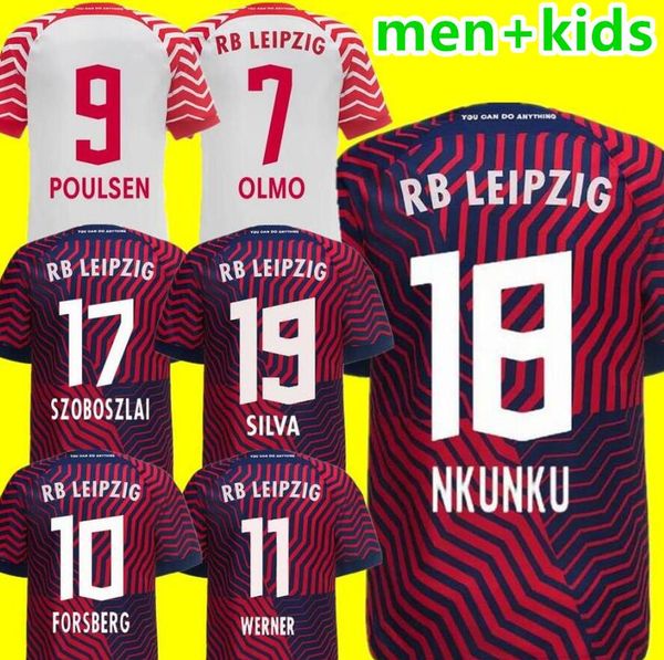

2023 rbl soccer jerseys leipziges werner away nkunku poulsen forsberg 24 23 bundesliga sabitzer camisetas de futbol men kids kit socks full, Black;yellow
