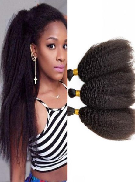 

brazilian kinky straight hair bulks for black women no weft 3 bundles bulk human hair extensions 828 inch fdshine7640837