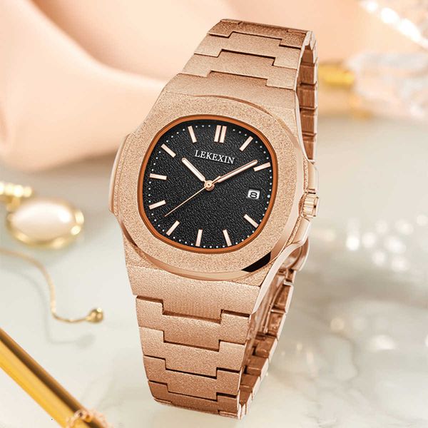 

lekexin/xinle simple fashion business men's watch leisure, Slivery;brown