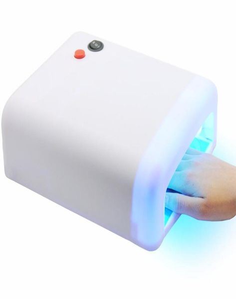 

36w nail dryer lamp uv gel nail polishes curing light 4 nail bule tube manicure equipment tools2815851
