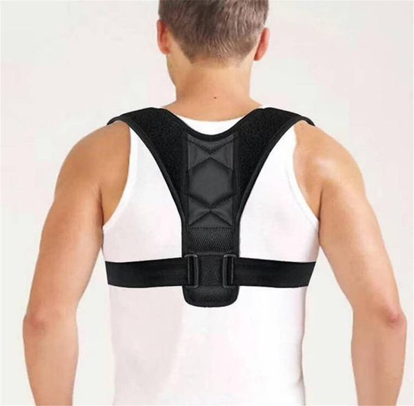 

adjustable back support belt back posture corrector shoulder back support belt lumbar braces belt shoulder posture correction5447002, Black;gray