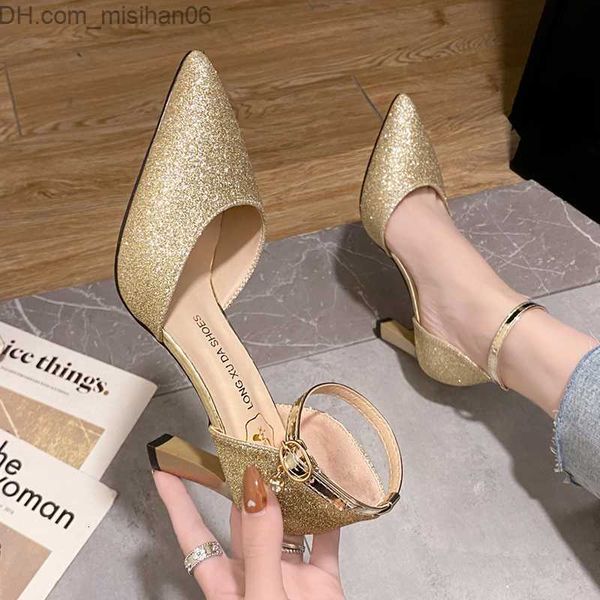 

dress shoes dress shoes zoki bling gold silver women's pumps point toe thin heel party wedding shoes woman summer ankle strap high heel, Black