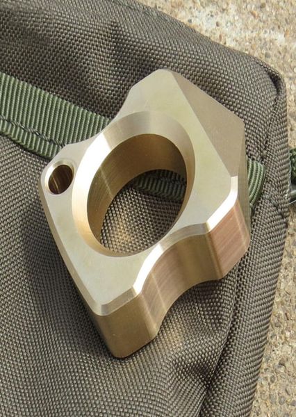 

edc h59 brass single finger knuckle duster ring tactical outdoor selfdefense survival tool family car camping cnc machined6435094