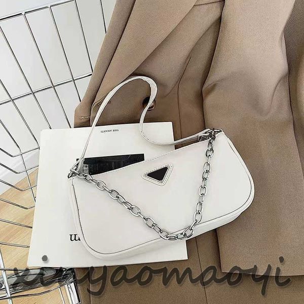 

luxury designer women's shoulder bag chain messenger bag nylon small square bag mobile phone bag white